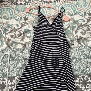 Black and White Striped Dress